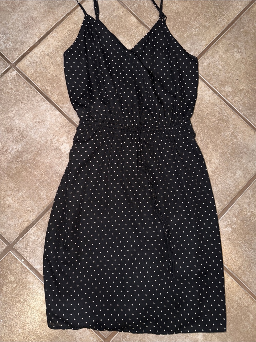 Suzy Shier Black Polka Dot Mini Dress